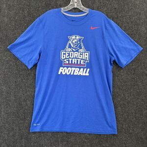 Georgia State Panthers Shirt Men's Large Blue NCAA Football Nike Dri Fit Tee Top